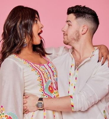 Priyanka Chopra with her husband, Nick Jonas